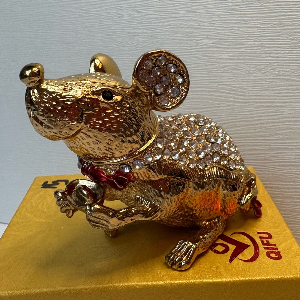 Rat Trinket Box Tchotchke NIB